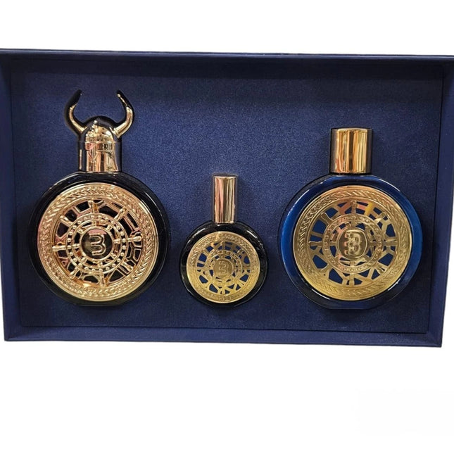 Bharara Viking Dubai 3PC Gift Set Eau de Parfum for Unisex [3.4oz Eau de Parfum Spray, 1.0oz Eau de Parfum Mini, 6.0oz Body Wash]