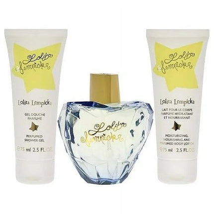 Lolita Lempicka Mon Premier 3PC Gift Set for Women [3.4oz Eau de Parfum Spray, 2.5oz Body Lotion, 2.5oz Shower Gel]