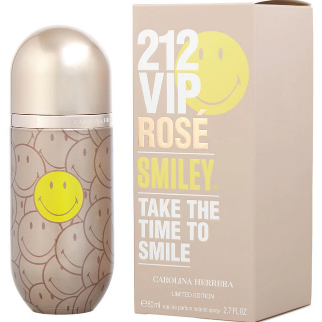 212 Vip Rose Smiley Tómese el tiempo para sonreír para mujer Eau De Parfum Spray